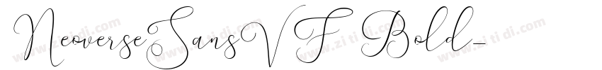 NeoverseSansVF Bold字体转换